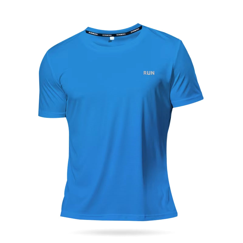 2024 Men's Polyester Short Sleeve Gym Shirt for Running and Training Fitness Activities