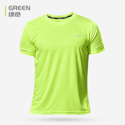 2024 Men's Polyester Short Sleeve Gym Shirt for Running and Training Fitness Activities