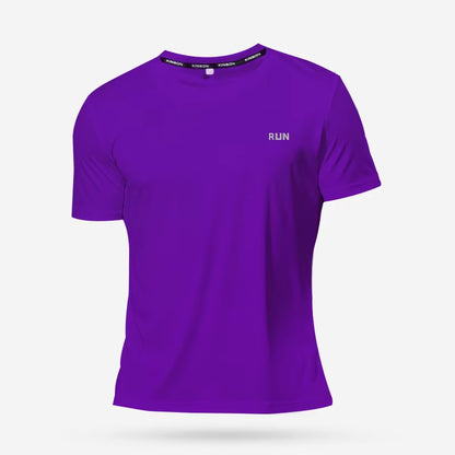 2024 Men's Polyester Short Sleeve Gym Shirt for Running and Training Fitness Activities