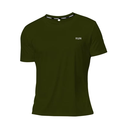2024 Men's Polyester Short Sleeve Gym Shirt for Running and Training Fitness Activities